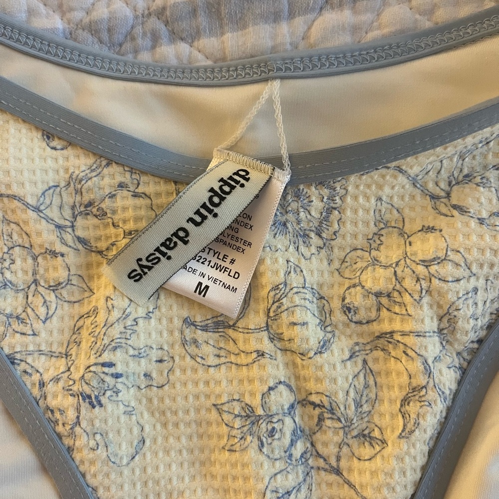 Dippin' Daisy's Cream and Blue Floral Bikini - Picture 3 of 4